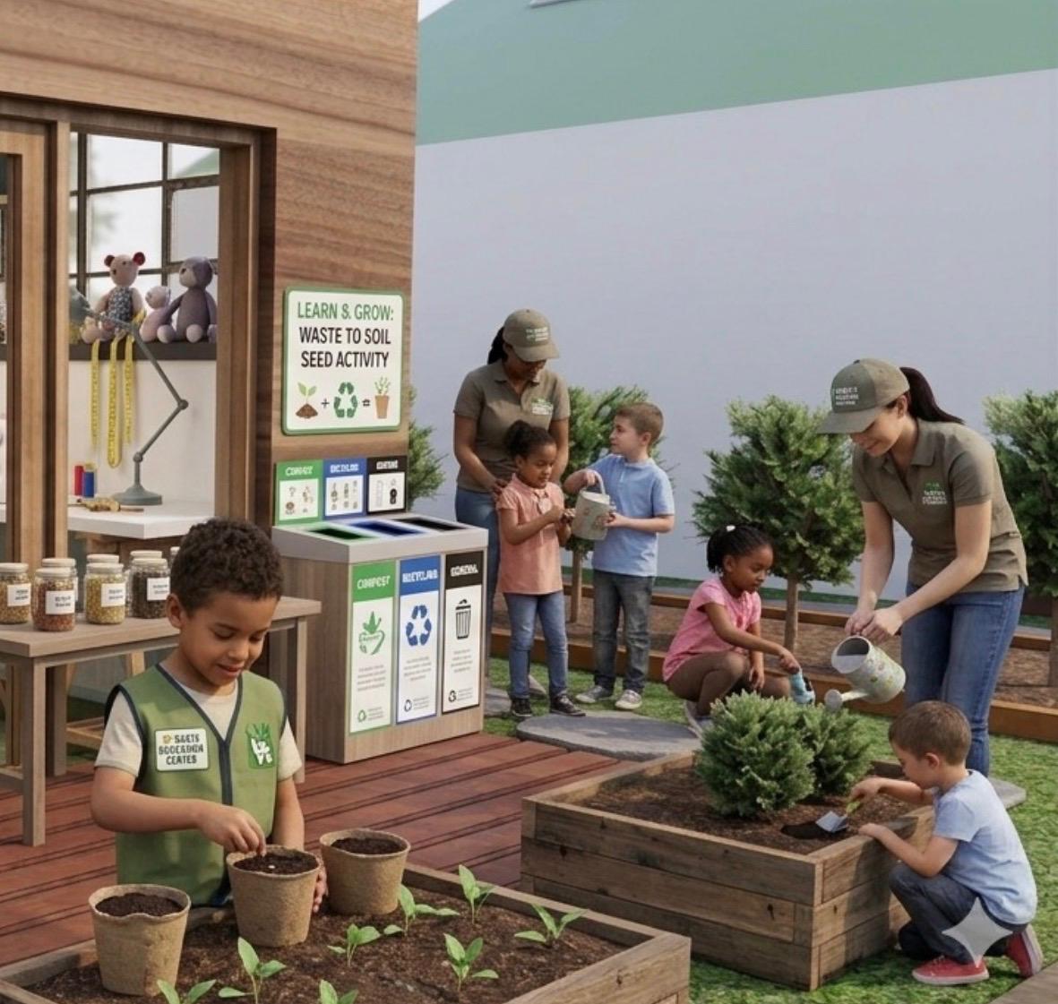 Composting and gardening activities